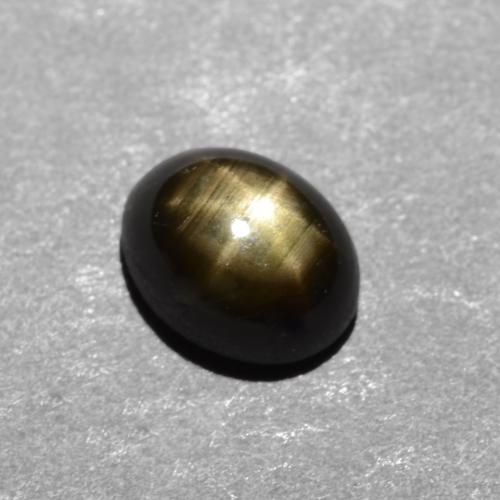 Black Star Sapphire Gem - 0.8ct Oval Cabochon (ID: 537928)