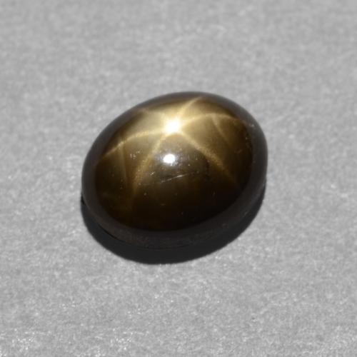 0.95 ct Black Star Sapphire Stone, Natural Star Sapphire in Oval Cabochon Shape for Sale