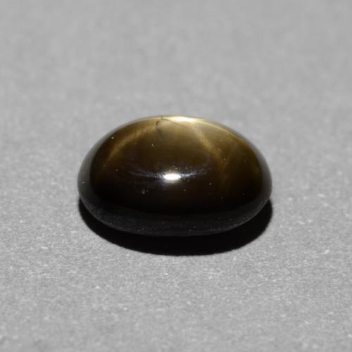 Star Sapphire Gemstone in 6 x 4.8 mm Size for Sale, Star Sapphire Stone in Black Color