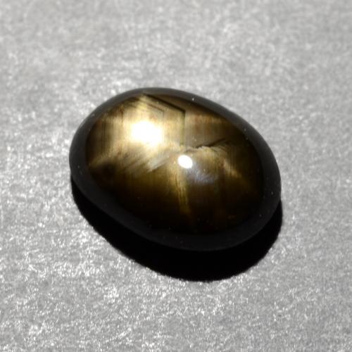 マリ産1,16カラットオーバルブラックスターサファイア、寸法6,8 x 5,1 mm、天然未処理宝石、オペーククラリティ、1個オーバルスターサファイア、モース硬度9 デイリーウェアジュエリーに適しています, Photo A