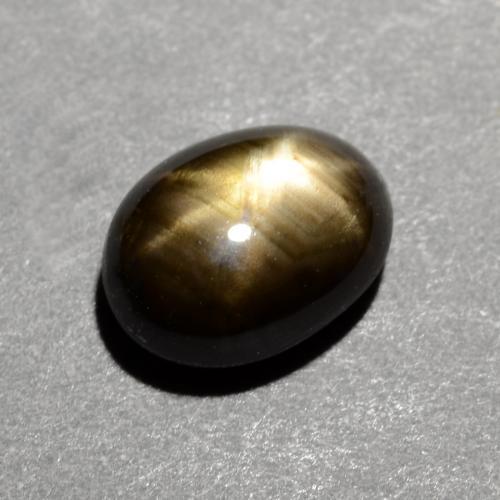 1.16 ct Black Star Sapphire Stone, Natural Star Sapphire in Oval Cabochon Shape for Sale