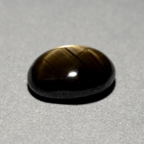 Star Sapphire Gemstone in 7 x 5 mm (calibrated) Size for Sale, Star Sapphire Stone in Black Color