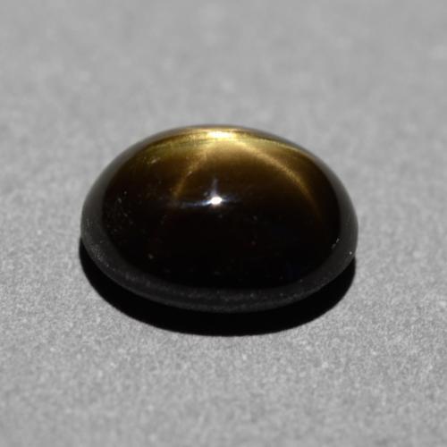 Star Sapphire Gemstone in 6.7 x 5.5 mm Size for Sale, Star Sapphire Stone in Black Color