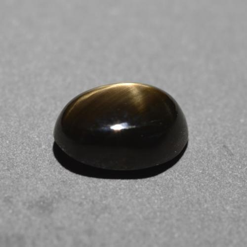 Star Sapphire Gemstone in 7.3 x 5.4 mm Size for Sale, Star Sapphire Stone in Black Color