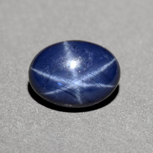 1.26 ct Blue Star Sapphire Stone, Natural Star Sapphire in Oval Cabochon Shape for Sale