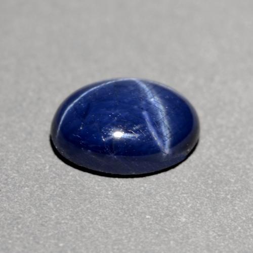 Star Sapphire Gemstone in 7 x 5.2 mm Size for Sale, Star Sapphire Stone in Twilight Blue Color