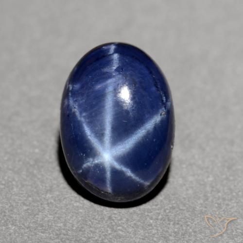 1.23ct Natural Deep Blue Star Sapphire, Oval, Opaque