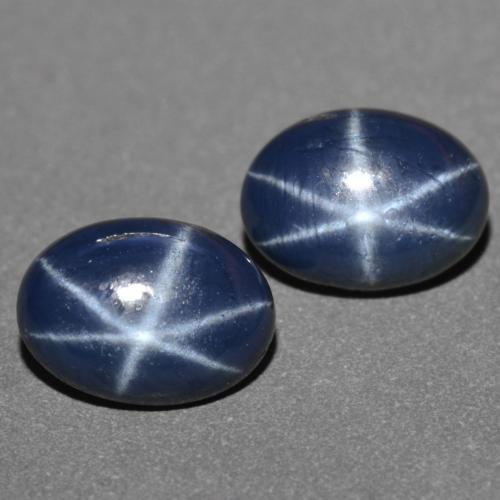 2.41 ctw Blue Star Sapphire Stones, Natural Star Sapphire in Oval Cabochon Shape for Sale