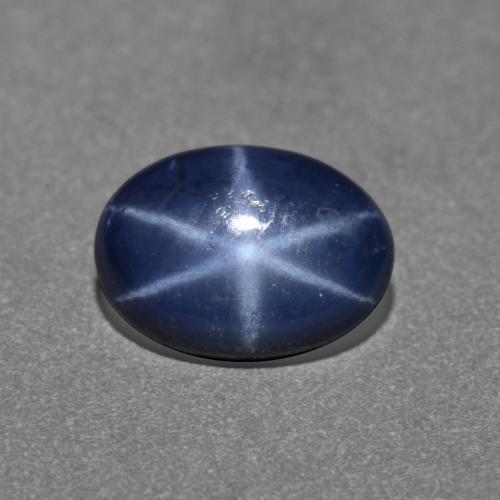 1.00 ct Blue Star Sapphire Stone, Natural Star Sapphire in Oval Cabochon Shape for Sale