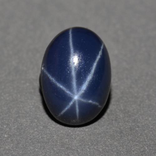 Deep Blue Star Sapphire Gem - 1.3ct Oval Cabochon (ID: 551359)