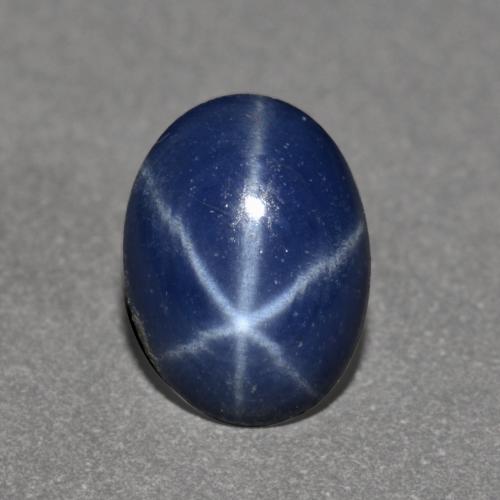 Dark Blue Star Sapphire Gem - 0.8ct Oval Cabochon (ID: 551364)