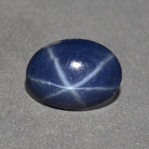 0.75 ct Blue Star Sapphire Stone, Natural Star Sapphire in Oval Cabochon Shape for Sale