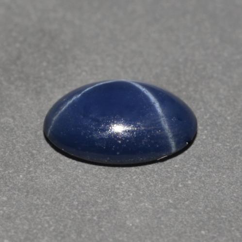 Star Sapphire Gemstone in 6.6 x 5 mm Size for Sale, Star Sapphire Stone in Dark Blue Color