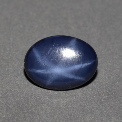 0.90 ct Blue Star Sapphire Stone, Natural Star Sapphire in Oval Cabochon Shape for Sale
