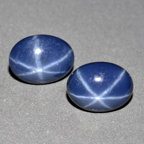 Navy Blue Star Sapphire Gem - 0.8ct Oval Cabochon (ID: 551915)