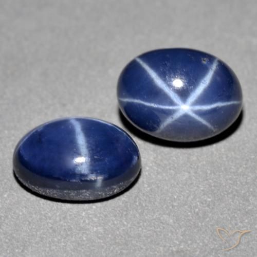 2.93 ctw Blue Star Sapphire Stones, Natural Star Sapphire in Oval Cabochon Shape for Sale