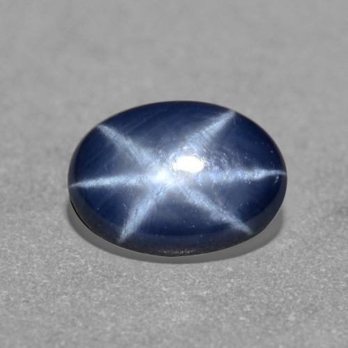 0.99 ct Blue Star Sapphire Stone, Natural Star Sapphire in Oval Cabochon Shape for Sale
