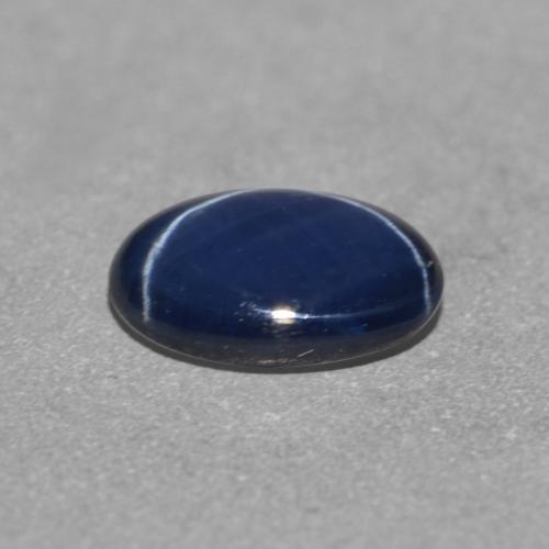Star Sapphire Gemstone in 7.1 x 5.2 mm Size for Sale, Star Sapphire Stone in Dark Blue Color