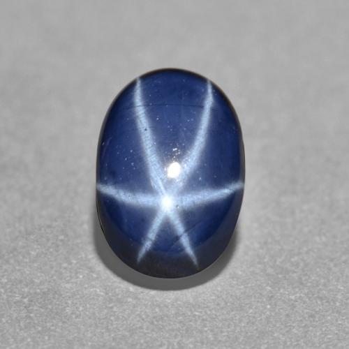 Navy Blue Star Sapphire Gem - 1.3ct Oval Cabochon (ID: 555158)