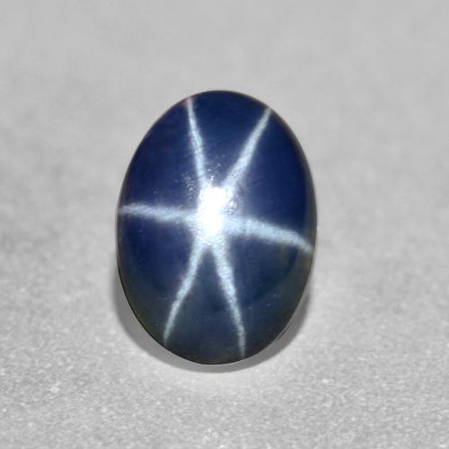 1.26 ct Blue Star Sapphire Gemstone, Star Sapphire Gem in Oval Cabochon Shape for Sale.
