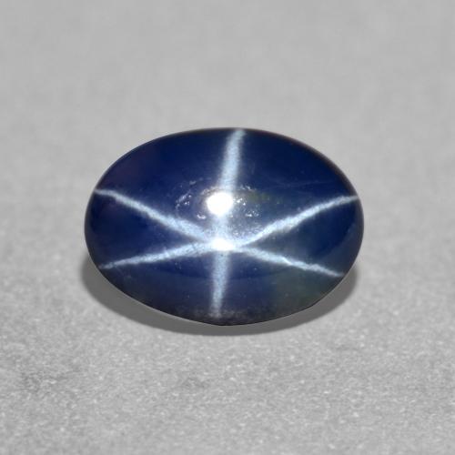 1.26 ct Blue Star Sapphire Stone, Natural Star Sapphire in Oval Cabochon Shape for Sale