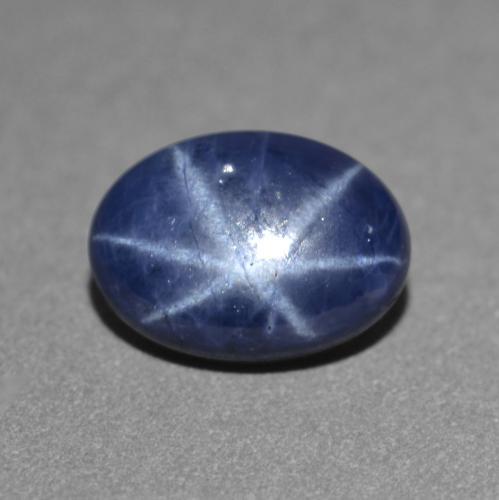 1.30 ct Blue Star Sapphire Stone, Natural Star Sapphire in Oval Cabochon Shape for Sale