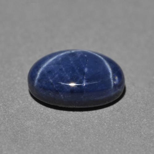 Star Sapphire Gemstone in 7.1 x 5.2 mm Size for Sale, Star Sapphire Stone in Navy Blue Color