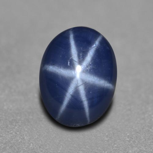 Navy Blue Star Sapphire Gem - 1.4ct Oval Cabochon (ID: 556171)