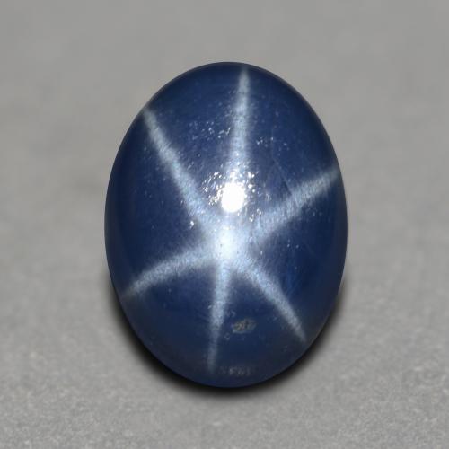 Midnight Blue Star Sapphire Gem - 1.3ct Oval Cabochon (ID: 556173)