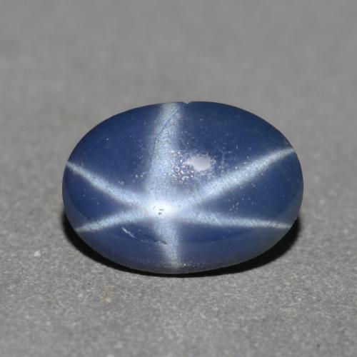0.72 ct Blue Star Sapphire Stone, Natural Star Sapphire in Oval Cabochon Shape for Sale