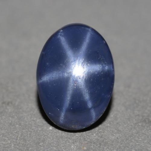 0.92 ct Blue Star Sapphire Gemstone, Star Sapphire Gem in Oval Cabochon Shape for Sale.