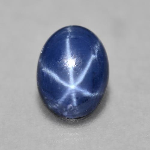 Midnight Blue Star Sapphire Gem - 0.9ct Oval Cabochon (ID: 557410)