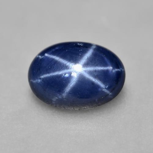 magnífico 6 rayos Star Zafiro Azul Real Natural Oval Piedra Gil Certificado 