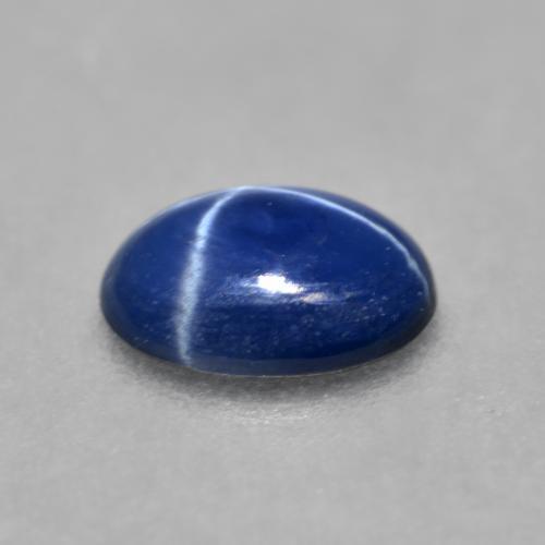 Star Sapphire Gemstone in 6.8 x 4.8 mm Size for Sale, Star Sapphire Stone in Deep Blue Color