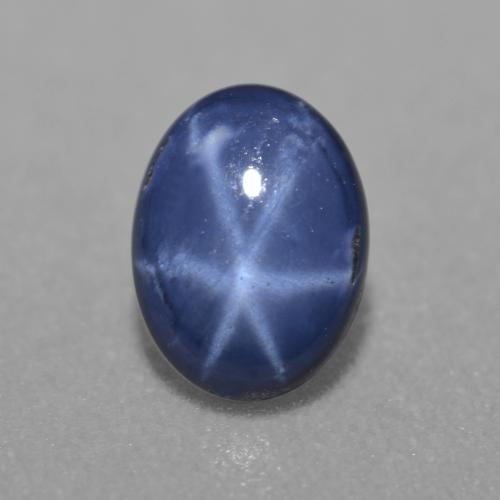 Navy Blue Star Sapphire Gem - 0.8ct Oval Cabochon (ID: 557618)