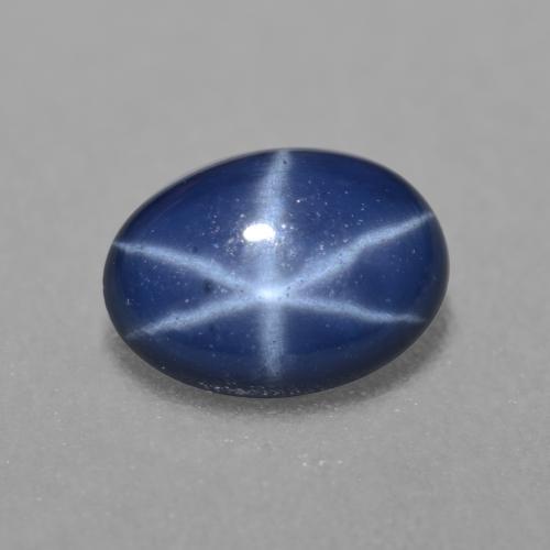 0.89 ct Blue Star Sapphire Stone, Natural Star Sapphire in Oval Cabochon Shape for Sale