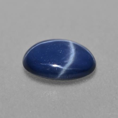 Star Sapphire Gemstone in 7 x 5 mm (calibrated) Size for Sale, Star Sapphire Stone in Navy Blue Color