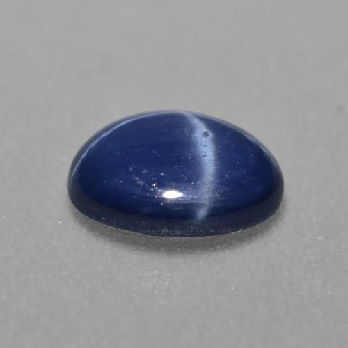 Star Sapphire Gemstone in 6.9 x 5.2 mm Size for Sale, Star Sapphire Stone in Navy Blue Color