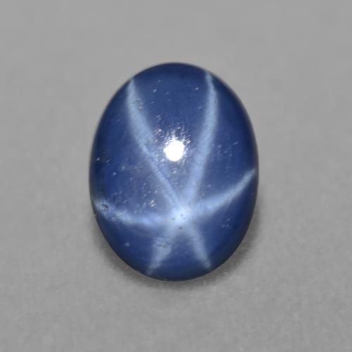 Navy Blue Sternsaphir Edelstein - 0.8ct Oval Cabochon (ID: 557626)