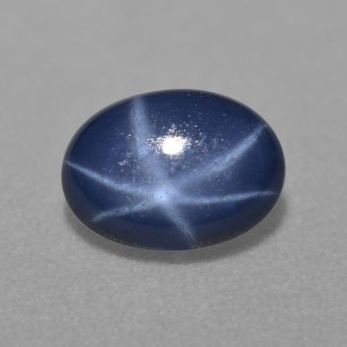 0.97 ct Blue Star Sapphire Stone, Natural Star Sapphire in Oval Cabochon Shape for Sale
