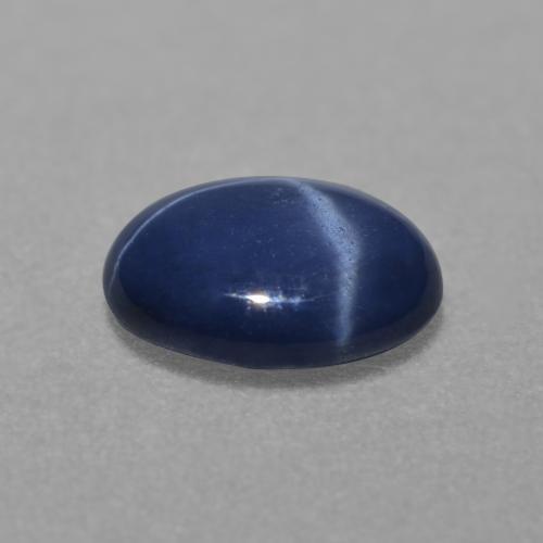 Star Sapphire Gemstone in 7.1 x 5.2 mm Size for Sale, Star Sapphire Stone in Deep Blue Color