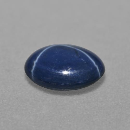 Star Sapphire Gemstone in 6.8 x 5 mm Size for Sale, Star Sapphire Stone in Dark Blue Color