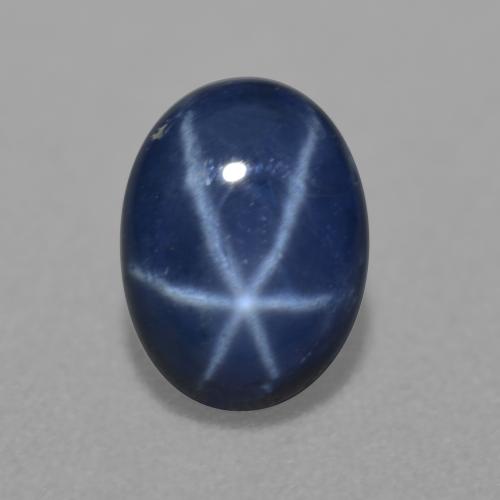 Midnight Blue Star Sapphire Gem - 1ct Oval Cabochon (ID: 557789)