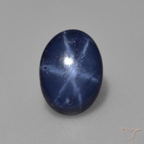 Deep Blue Star Sapphire Gem - 0.9ct Oval Cabochon (ID: 564664)
