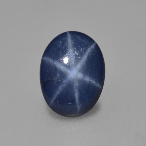 ロイヤルブルー スターサファイア 宝石 - 0.8ct オーバル カボション (ID: 564674)