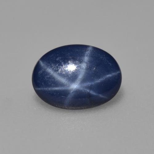 0.78 ct Blue Star Sapphire Stone, Natural Star Sapphire in Oval Cabochon Shape for Sale