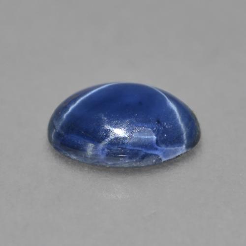 Star Sapphire Gemstone in 6.9 x 5.2 mm Size for Sale, Star Sapphire Stone in Dark Blue Color