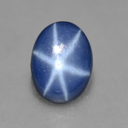 0.8 carat Oval 7x5.2 mm Blue Star Sapphire Gemstone
