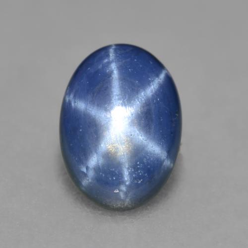 0.96 ct Blue Star Sapphire Stone, Natural Star Sapphire in Oval Cabochon Shape for Sale