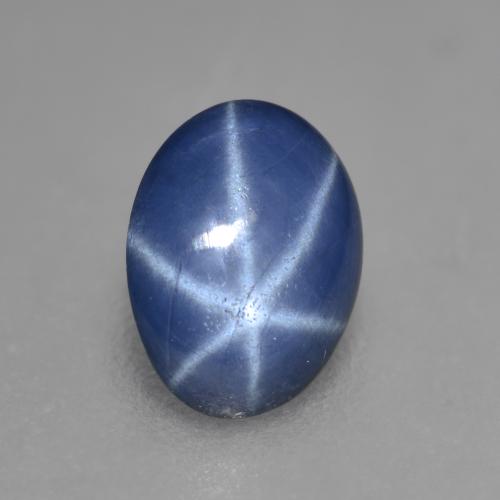 0.88 ct Blue Star Sapphire Stone, Natural Star Sapphire in Oval Cabochon Shape for Sale